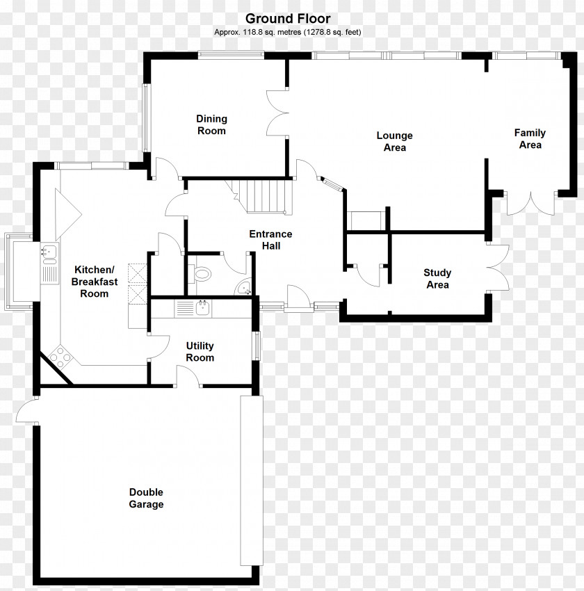 Floor Plan House Dining Room Open Living PNG