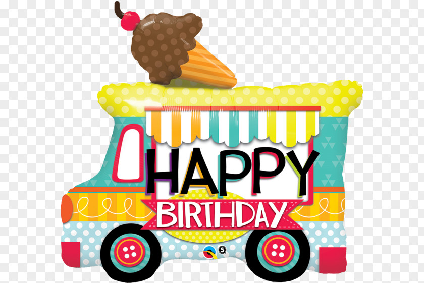 Ice Cream Cones Van Birthday Party PNG