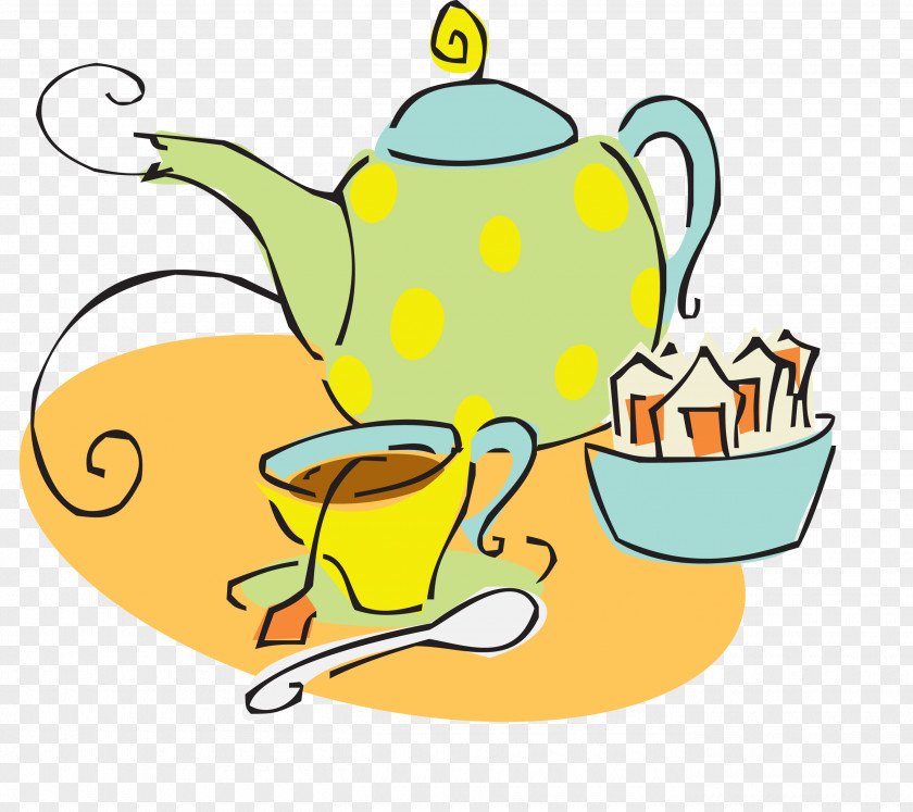 Tea Teapot Teacup Clip Art PNG