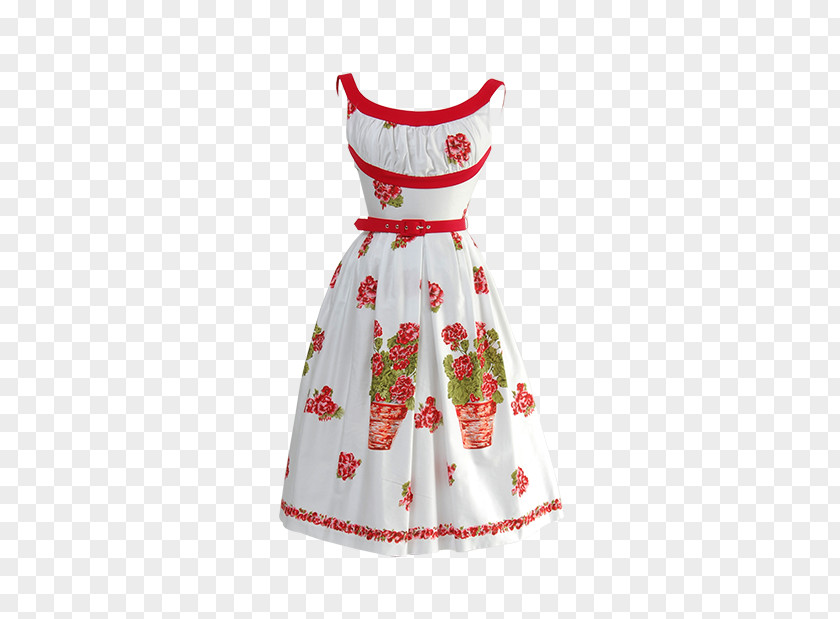 Flower Dress Vintage Clothing Retro Style Fashion PNG