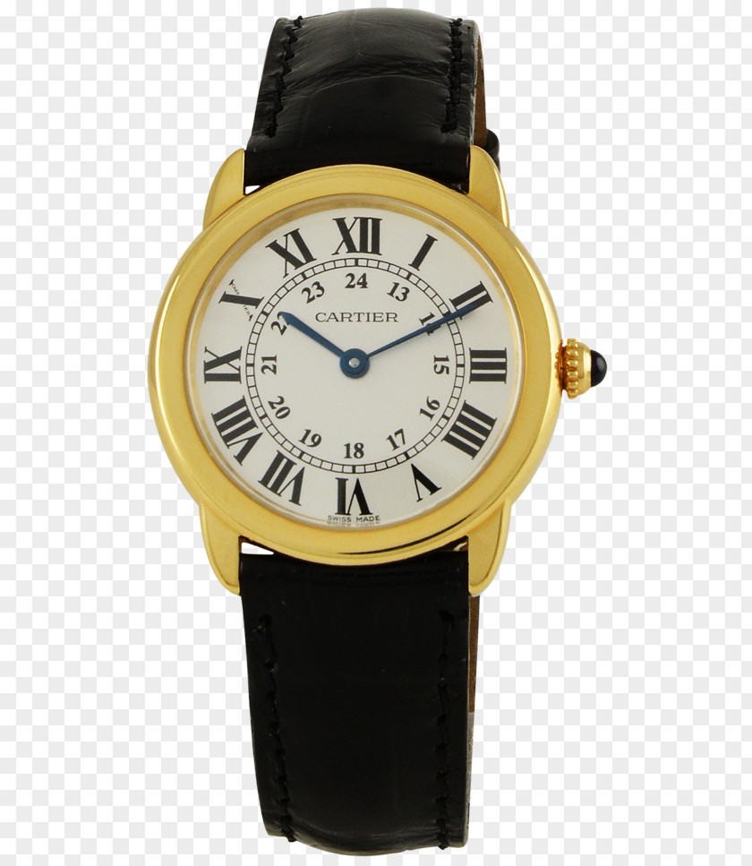 Watch Cartier Tank Ronde Solo Colored Gold PNG