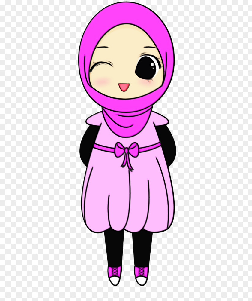 Cartoon Pink Hime Cut Magenta Animation PNG