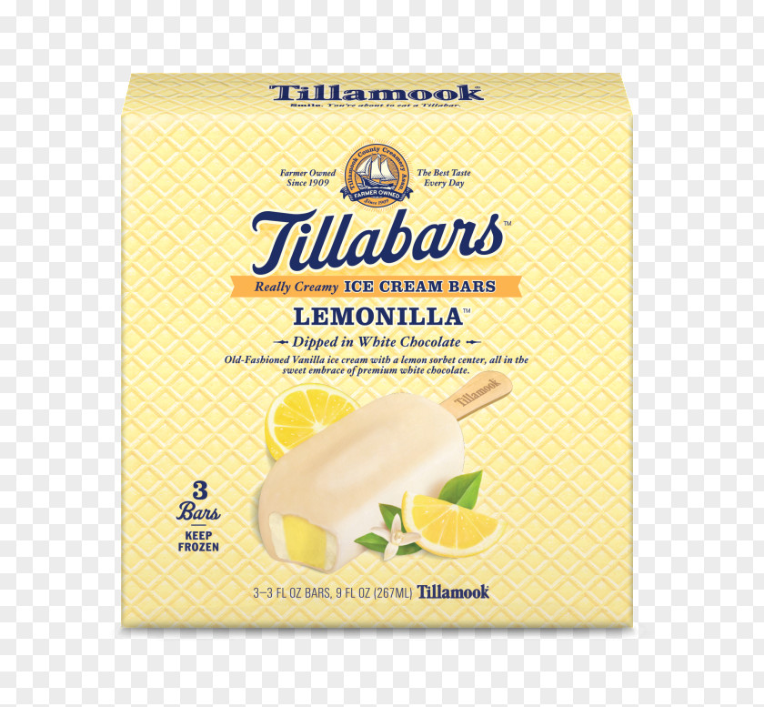 Fresh Food Distribution Tillamook Ice Cream Bar Lemon PNG