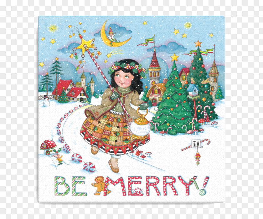 Mother Hand-painted Christmas Tree Greeting & Note Cards Calendar Illustrator 2017 MINI Cooper PNG