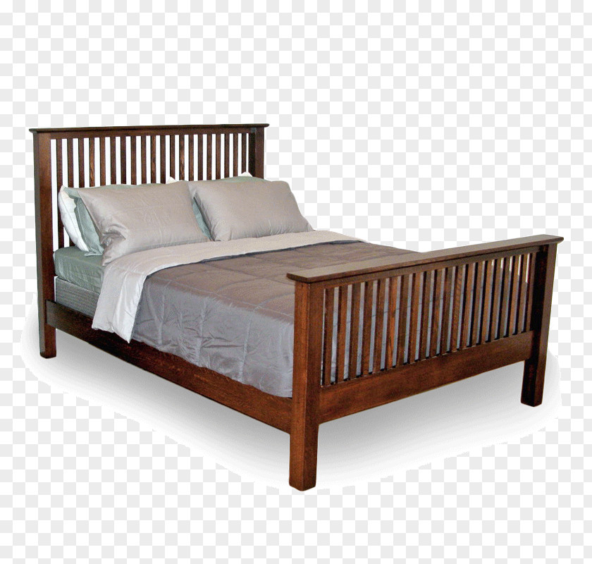 Solid Wood Craftsman Bed Frame Four-poster Mattress Oak PNG