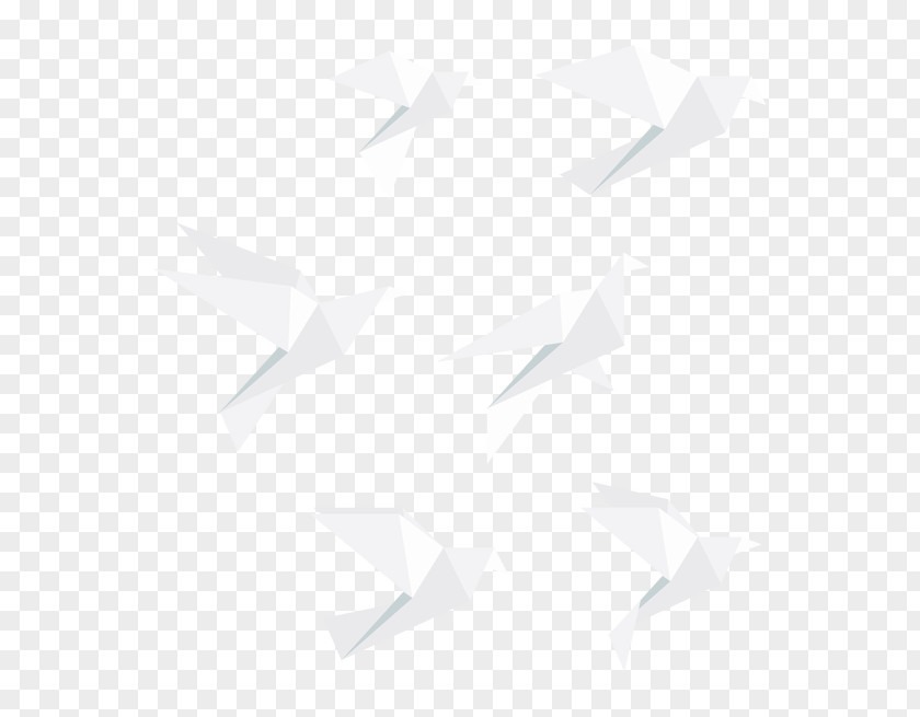 Origami Bird Dove White Black Angle Pattern PNG