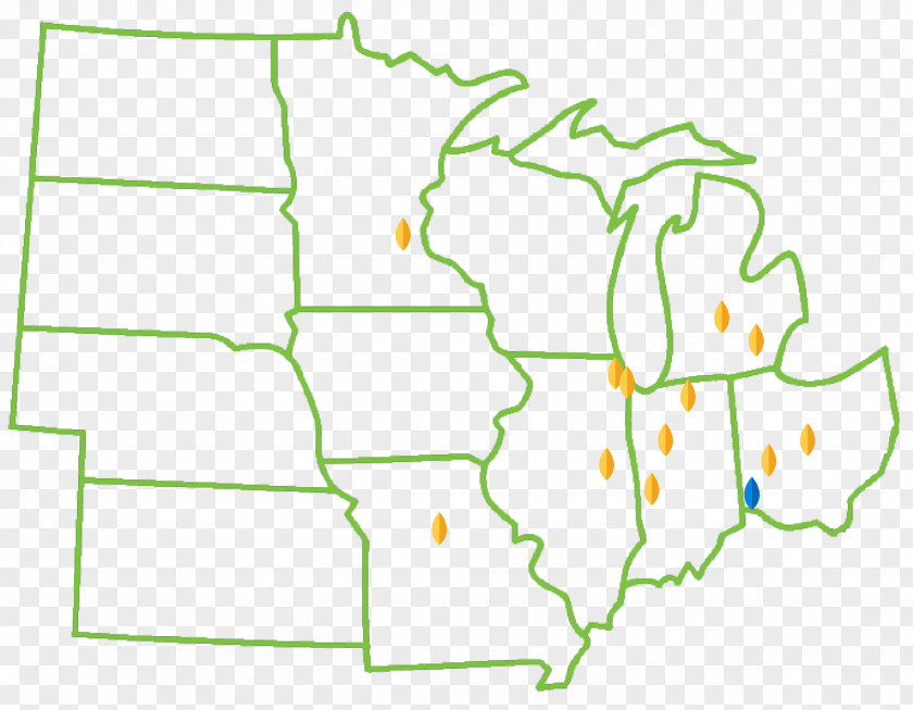 Map World Blank Midwestern United States U.S. State PNG