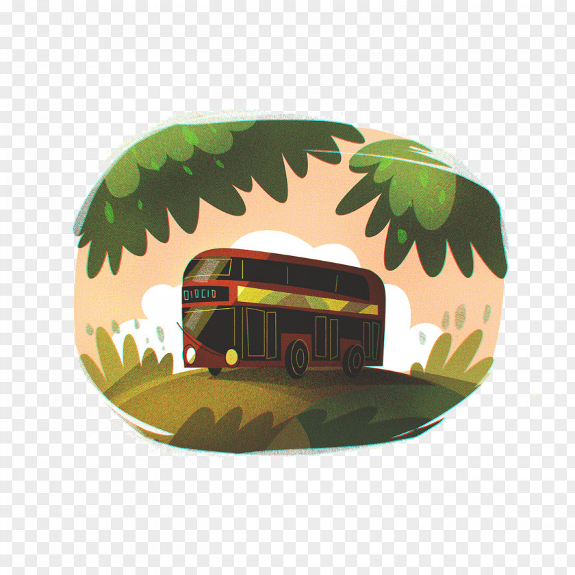 Cartoon Car Bus 54 Cards Illustration PNG