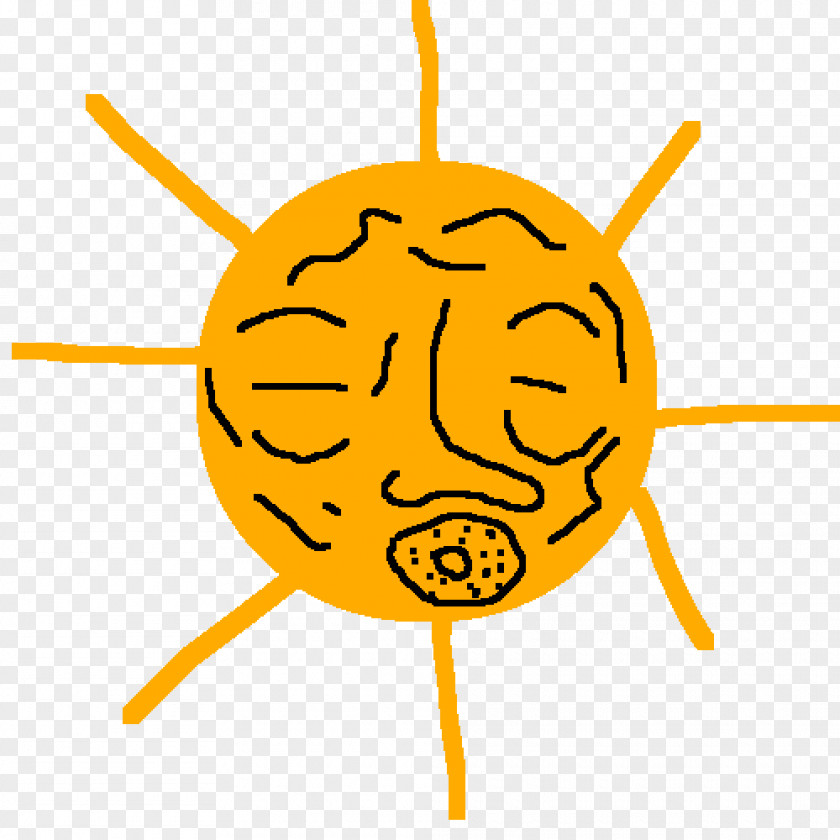 Creepy Sun Clip Art Image Drawing Illustration PNG
