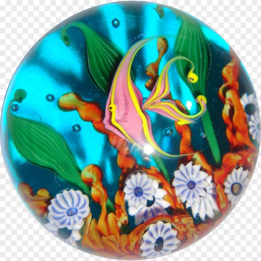 Glass Paperweight Art Coral Reef Crystal PNG