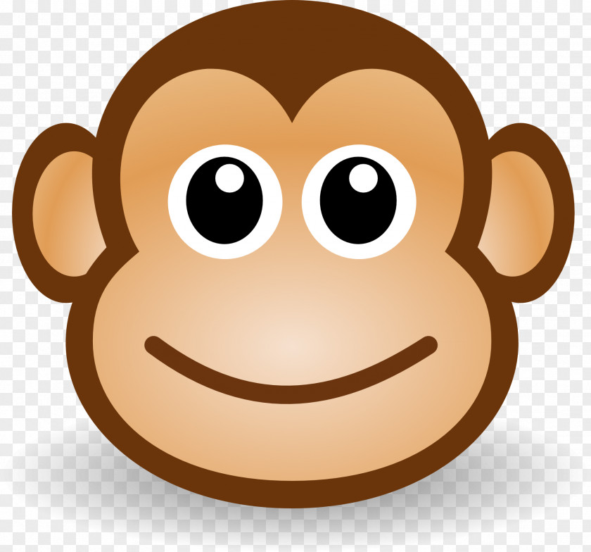Sad Monkey Face Ape Cartoon Clip Art PNG