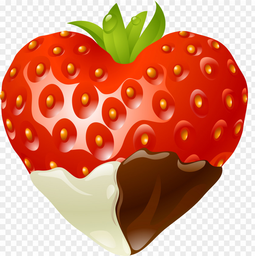 Strawberry Heart Chocolate Food PNG