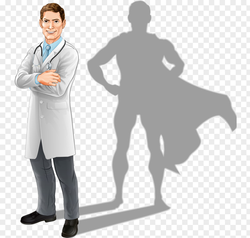 Doctors And Heroes Superhero Shadow Illustration PNG