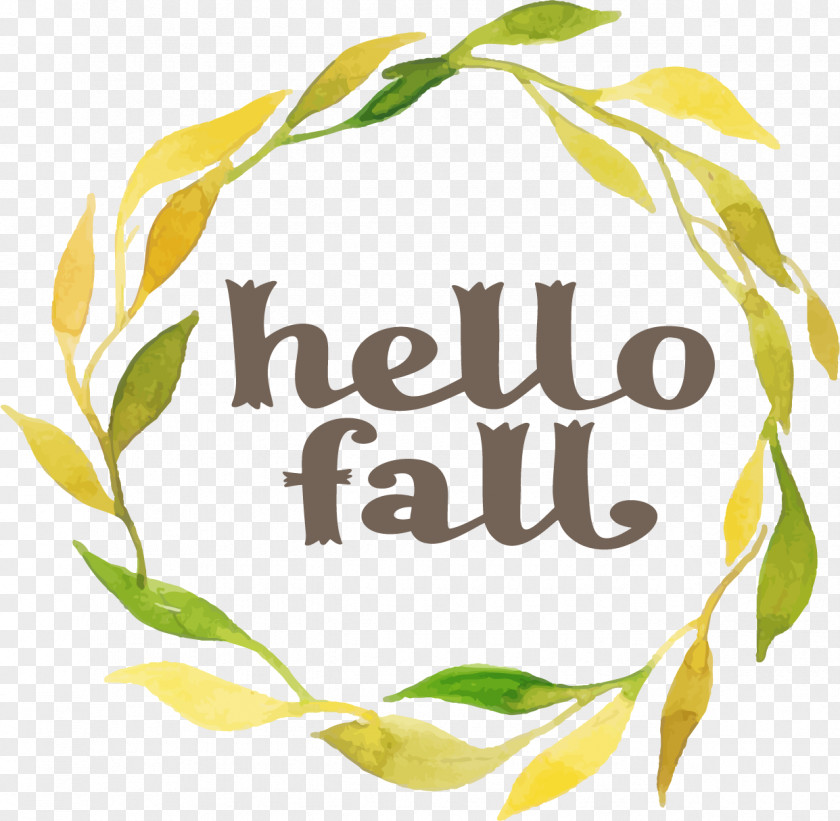 Hello Fall Fall Autumn PNG