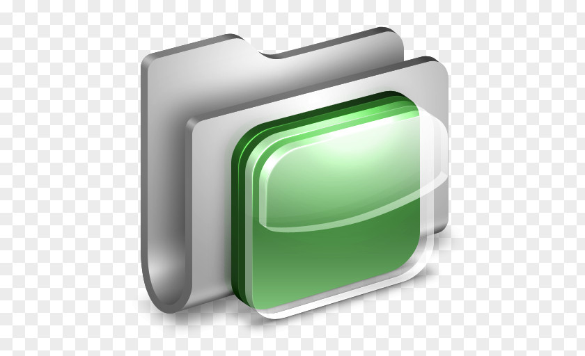 IOS Icons Metal Folder Rectangle Green PNG