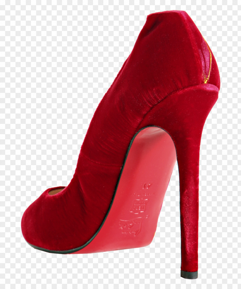 Louboutin High-heeled Footwear Shoe Velvet PNG