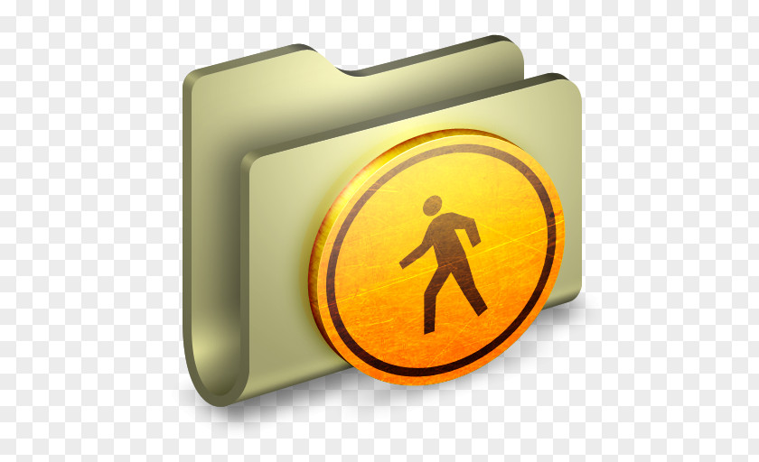Public Folder Symbol Yellow Font PNG