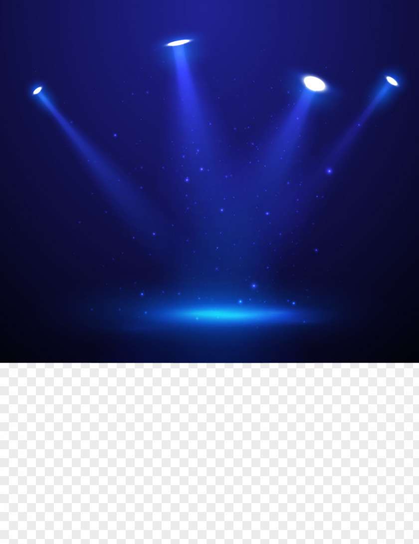 Vector Fantasy Blue Stage Lighting Spotlight PNG