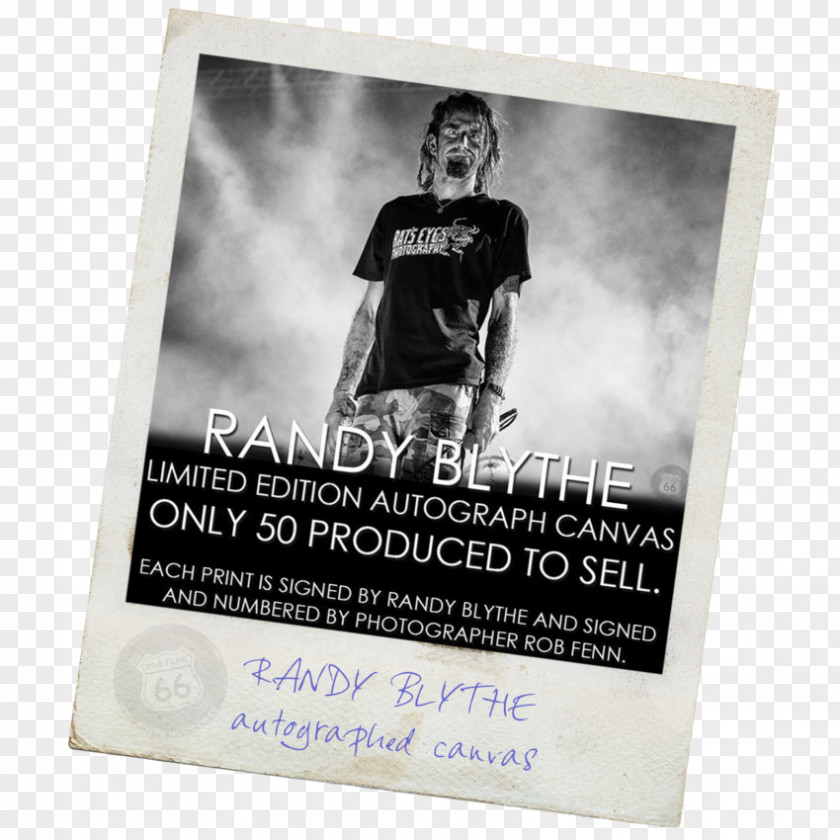Randy Blythe Canvas Print Autograph Lamb Of God Poster PNG