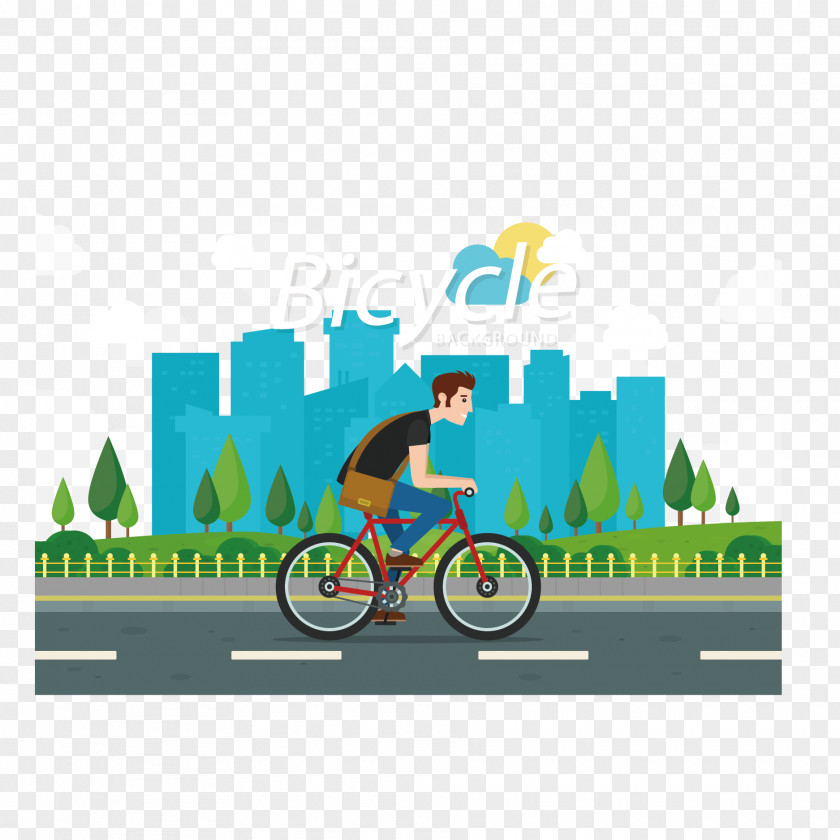Vector Cycling People Euclidean Illustration PNG
