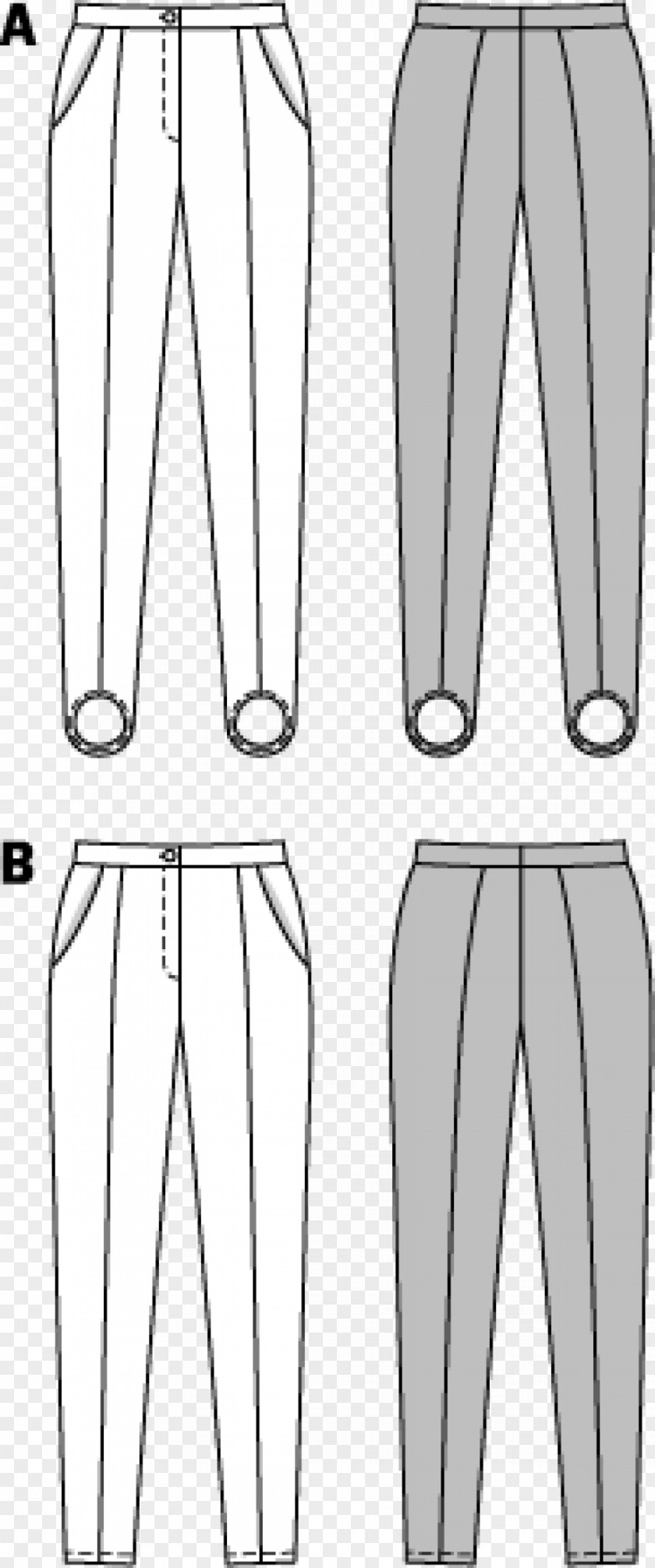 Western-style Trousers Pants Burda Style Shoe Drawing Pattern PNG