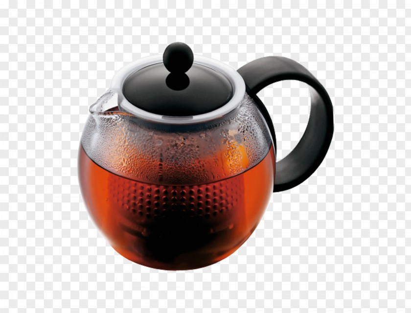 Assam Tea Teapot Coffee Infuser Bodum Press PNG