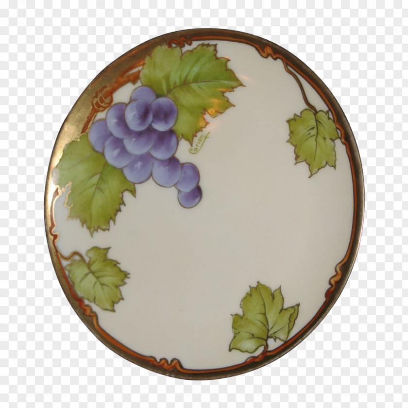 Grape Plate Porcelain Platter Tableware PNG