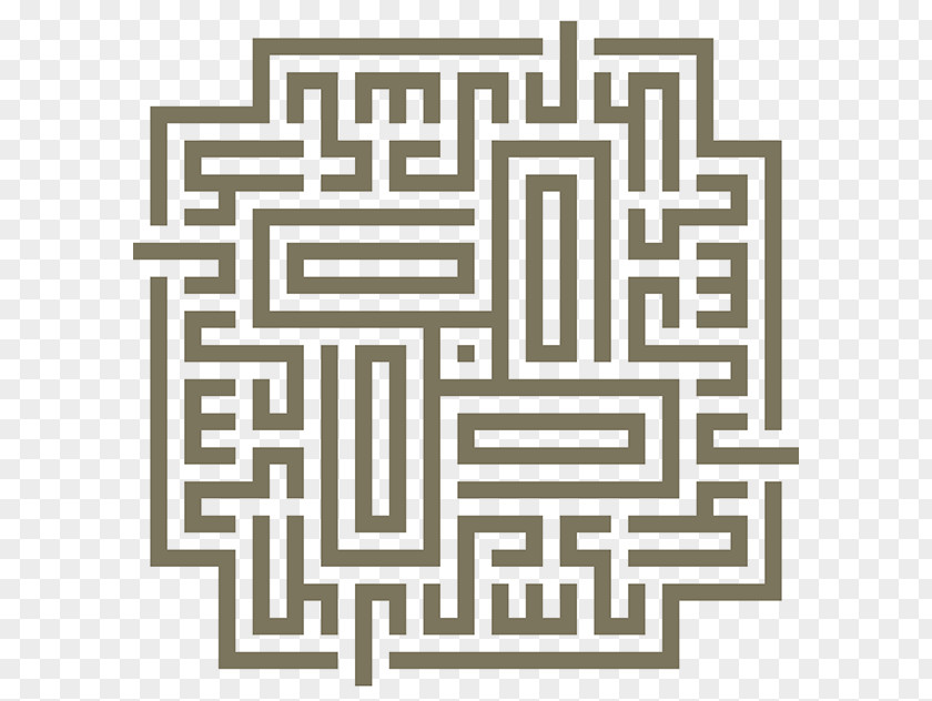 Labyrinth Calligraphy Maze PNG