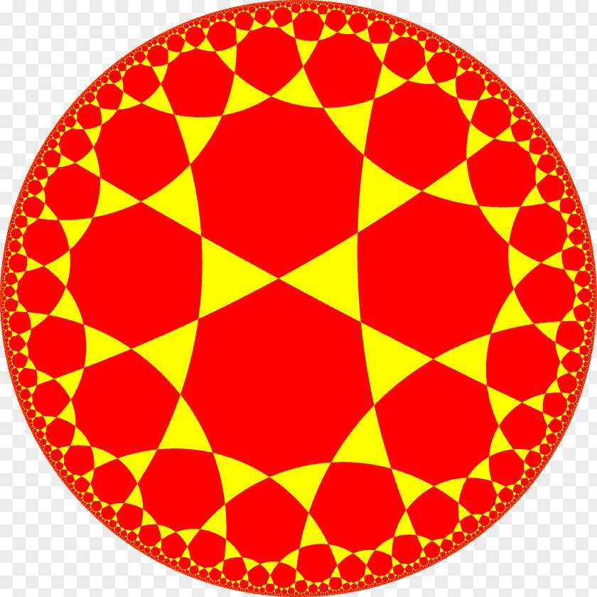 Mathematics Tessellation Uniform Tilings In Hyperbolic Plane Geometry PNG