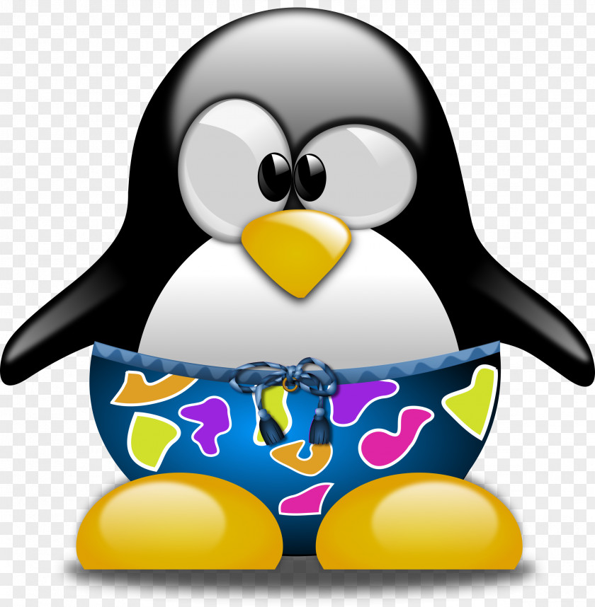 Swimming Penguin Linux Tux Operating Systems Clip Art PNG