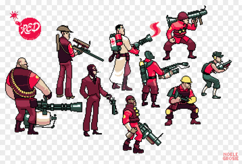 Hello Monday Team Fortress 2 Pixel Art DeviantArt Cartoon PNG