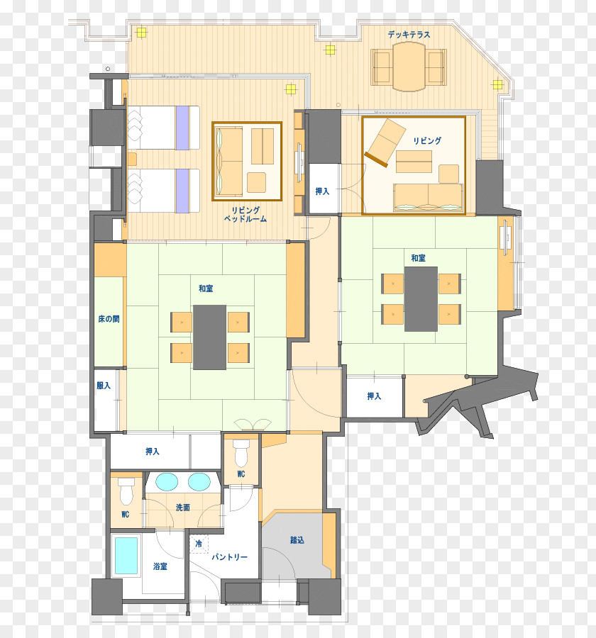 LIVING ROOM PLAN 山代温泉 ゆのくに天祥 Hotel Rakuten Travel Architecture PNG