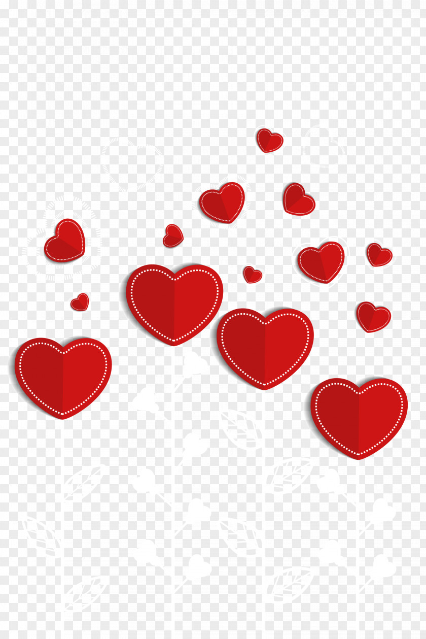 Red Heart Balloon Vector Valentines Day PNG