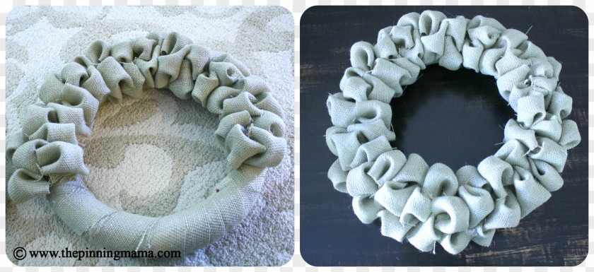 Simple Garland Wreath How-to Hessian Fabric Do It Yourself Craft PNG