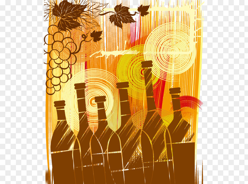 Creative Bottle Vector Material Red Wine Clip Art PNG