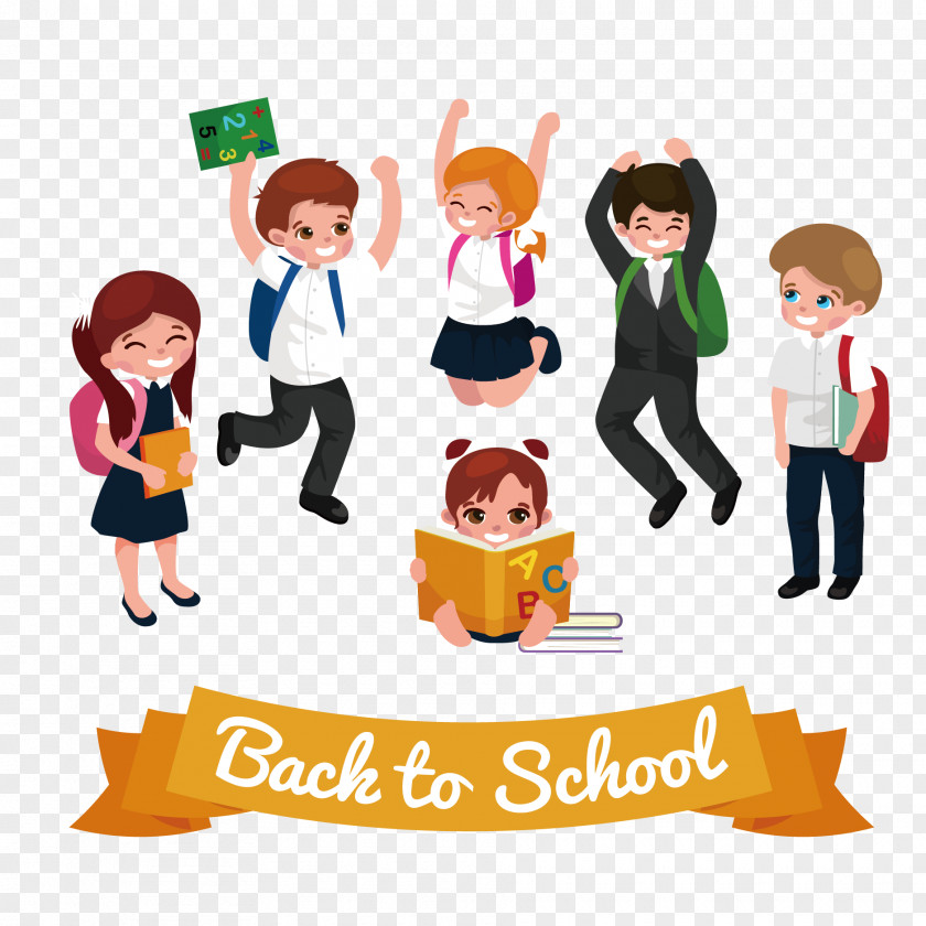 Vector Happy Students Student Euclidean Royalty-free Illustration PNG