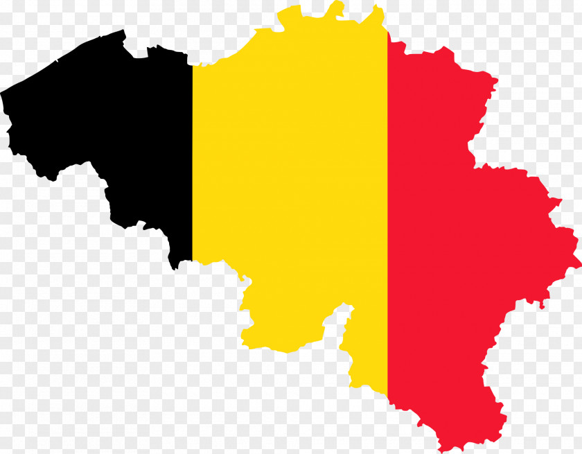 World Landmark Flag Of Belgium Vector Map PNG