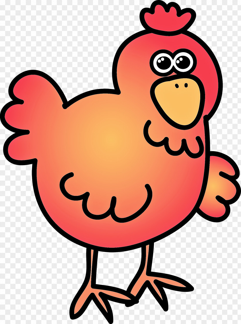 Cartoon Chicken Pink Bird Beak PNG