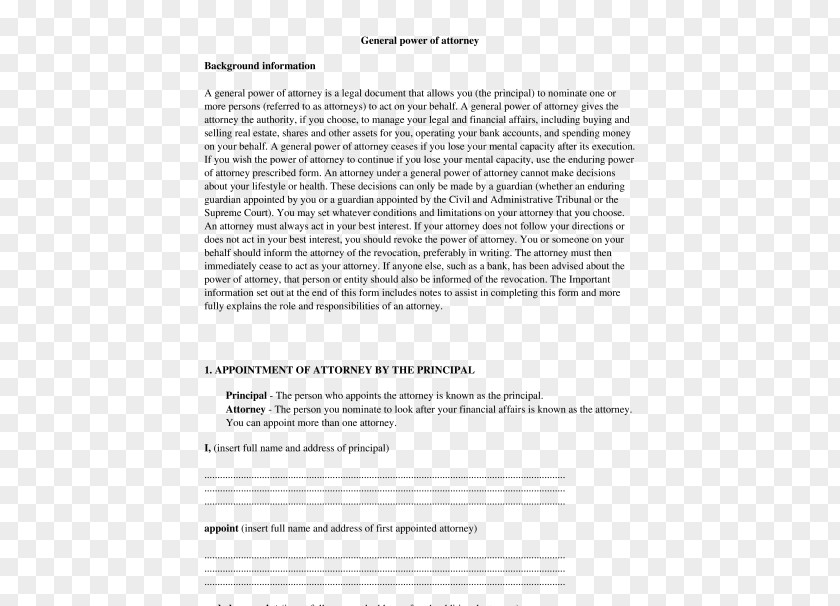 Power Of Attorney How To Be A Princess In 7 Days Or Less Document Library Definition Text PNG
