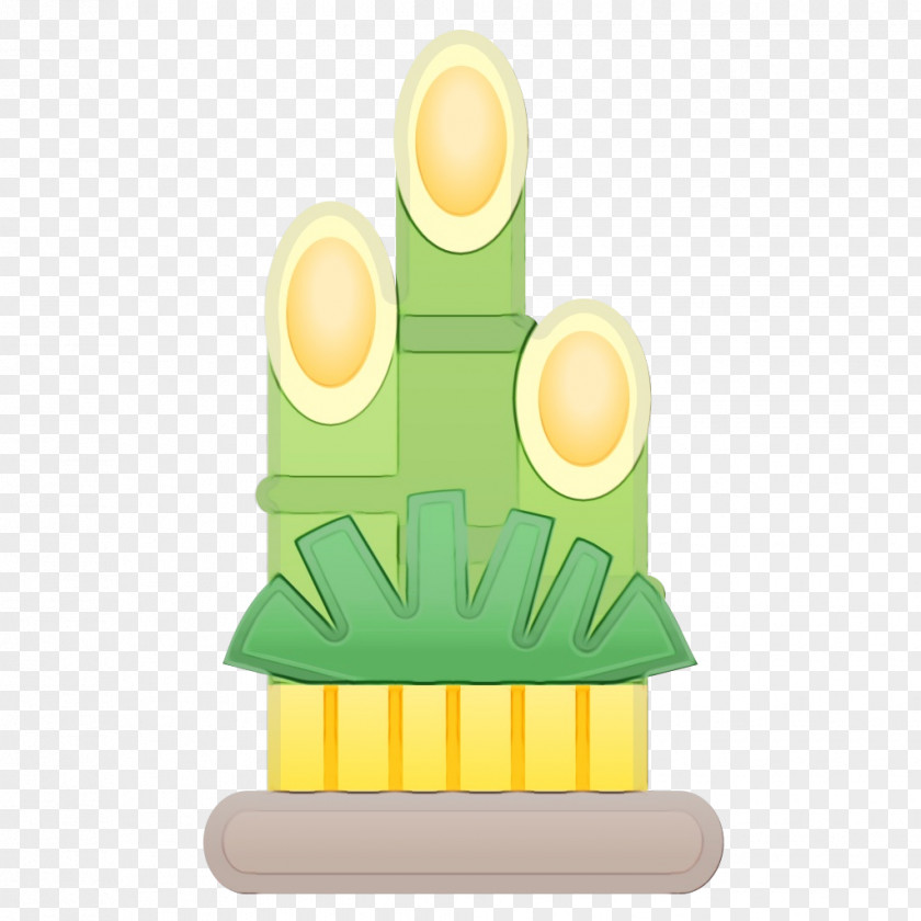 Yellow Green Emoji Background PNG