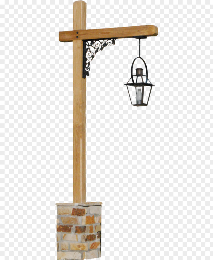 Light Street Fixture Solar Lamp Wood PNG