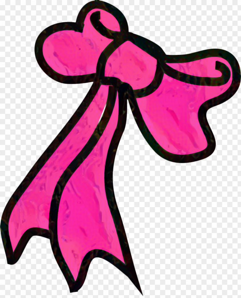 Line Art Pink Butterfly Cartoon PNG