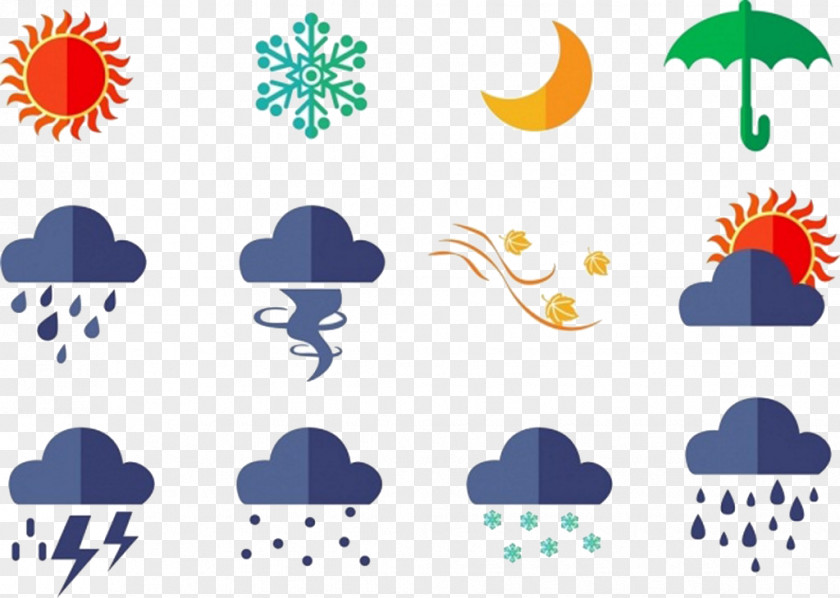 All Kinds Of Weather Icon Vector Euclidean Rain PNG