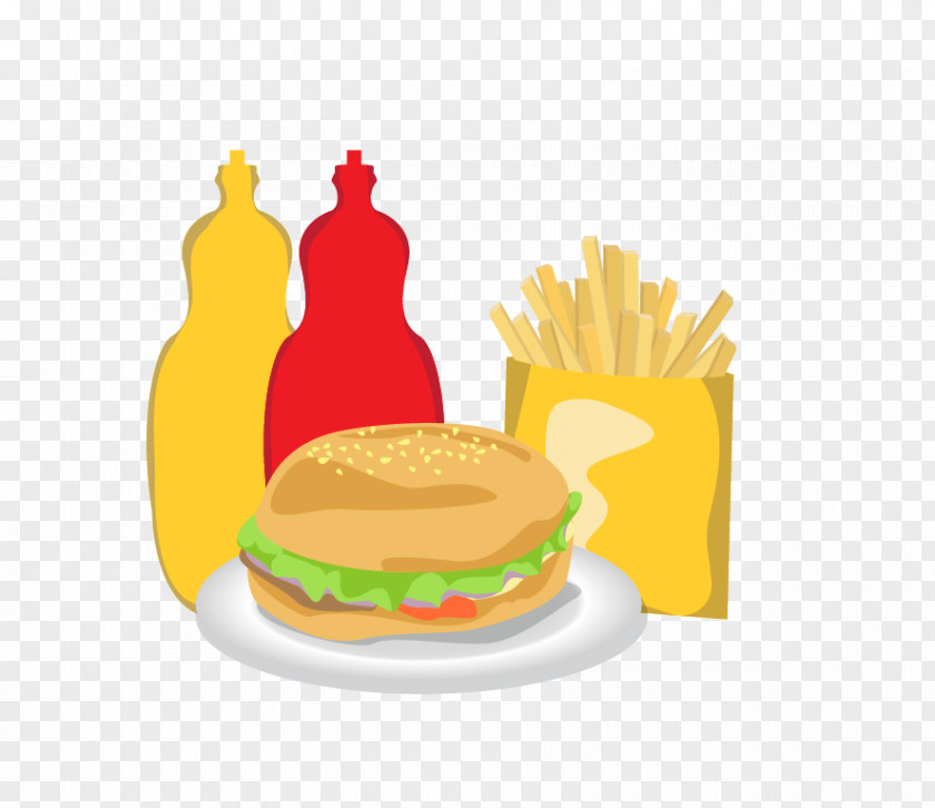 Beverage Burger Fries Cheeseburger French Hamburger Meatloaf Junk Food PNG