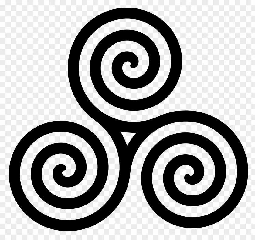 Celtic Triple Spiral Triskelion Clip Art PNG