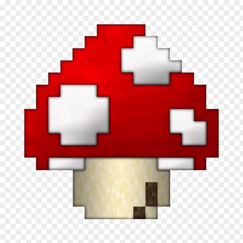8 BIT Super Mario Bros. Kart Mushroom PNG