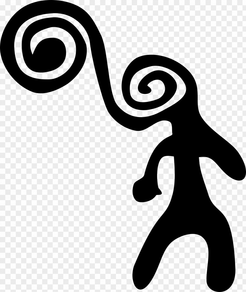 Aboriginal Vector Petroglyph Clip Art PNG