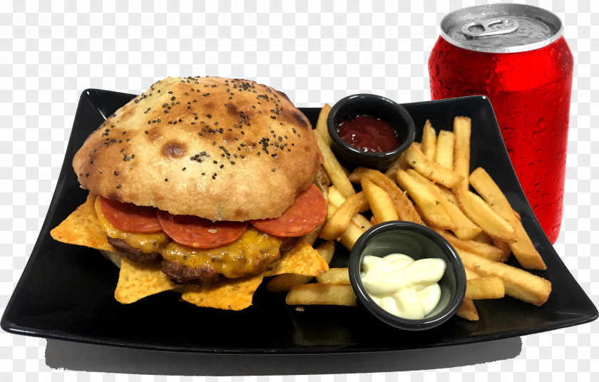 Junk Food French Fries Breakfast Sandwich Cheeseburger Full Hamburger PNG