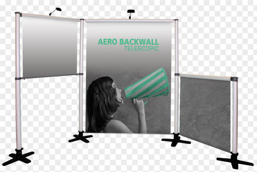 Tension Fabric Building Banner Display Stand Device Advertising PNG
