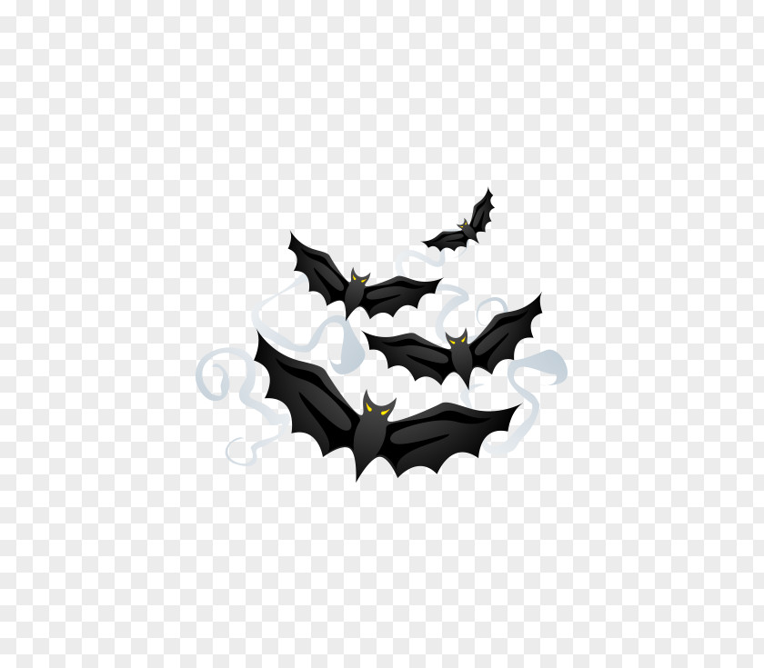 Vector Cartoon Bats Halloween Clip Art PNG